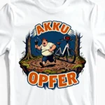 Akku Opfer – Das hämische Anti E-Bike Herrenshirt weiss Close-Up