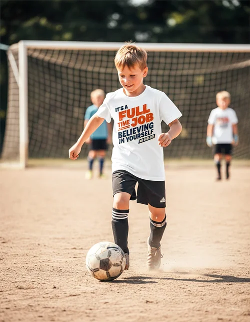 Full Time Job: Believing in Yourself | Motivierendes Kindershirt für kleine Helden