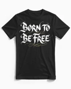 Born To Be Free | Das Biker-Herrenshirt für gestandene Motorradfahrer mit Benzin im Blut schwarz