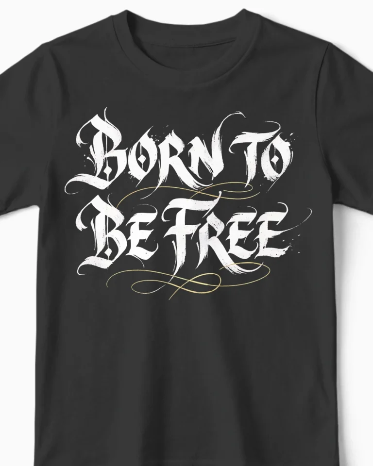 Born To Be Free | Das Biker-Kindershirt für kleinen Nachwuchs mit Benzin im Blut schwarz Close-Up