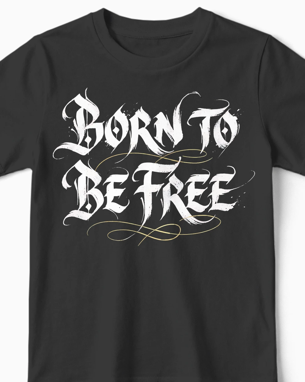 born-to-bee-free-motorrad-biker-kindershirt-schwarz-cu Born To Be Free | Motorrad & Biker T-Shirt für Kinder & kleinen Nachwuchs schwarz Close-Up