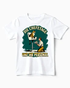 Die Chefetage | Süßes Katzen T-Shirt für Kinder & kleine Assistenten der Geschäftsleitung weiss