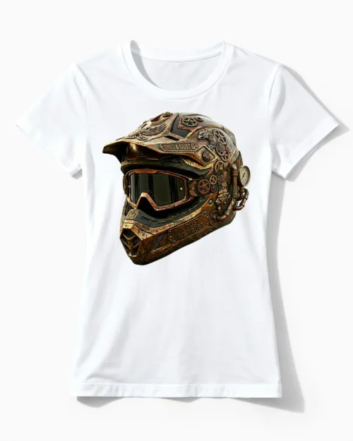 Dirt & Dust MX-Helm | Das Steampunk Motocross-Damenshirt für MX-Queens weiss