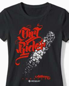 DirtNDust DirtRider | Motocross-Damenshirt schwarz CloseUp