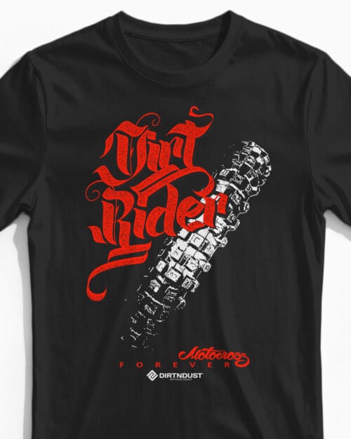 DirtNDust DirtRider | Motocross-Herrenshirt schwarz CloseUp