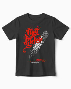 Dirt Rider | Motocross & Enduro T-Shirt für Kinder & kleine Schlamm-Monster schwarz
