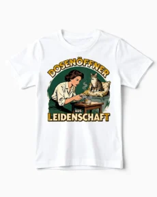 Dosenöffner | Lustiges Katzen T-Shirt für Kinder & kleine Katzenversteher weiss