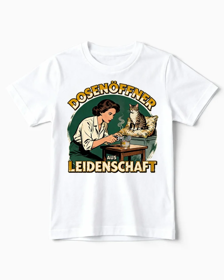 Dosenöffner | Das lustige Katzen-Kindershirt für kleine Katzenversteher weiss