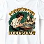 Dosenöffner | Das lustige Katzen-Kindershirt für kleine Katzenversteher weiss Close-Up
