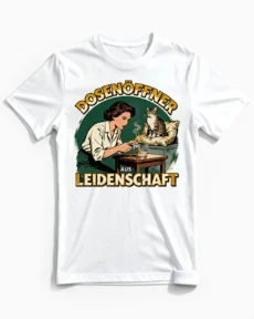 Dosenöffner | Lustiges Katzen T-Shirt für Herren & unbezahlte Katzenpapas weiss