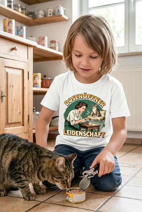 Dosenöffner | Das lustige Katzen-Kindershirt für kleine Katzenversteher