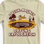 Dreck-Magnet | Das lustige Hunde-Herrenshirt für leidgeprüfte Fleckenentferner beige Close-Up