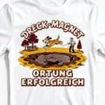Dreck-Magnet | Lustiges Hunde T-Shirt für Herren & leidgeprüfte Herrchen weiss Close-Up