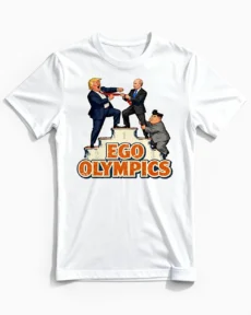 Ego Olympics | Lustiges Politik & Satire T-Shirt für Herren & echte Kritiker weiss