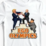 Ego Olympics | Lustiges Politik & Satire T-Shirt für Herren & echte Kritiker weiss Close-Up