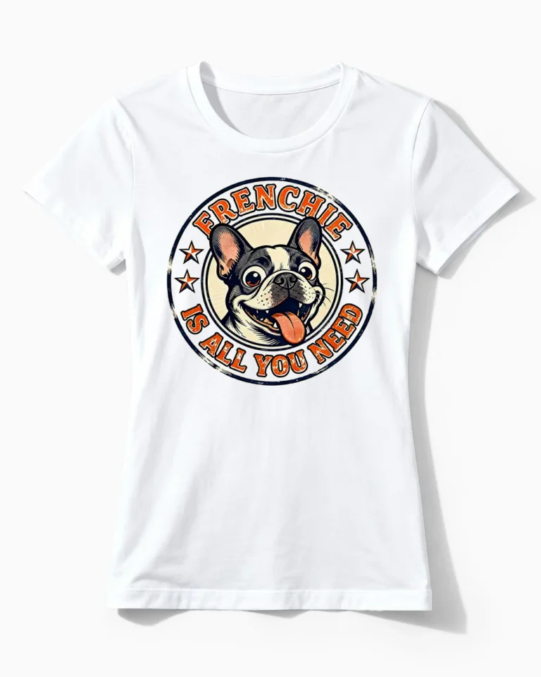 Frenchie Is All You Need | Lustiges Damenshirt weiss