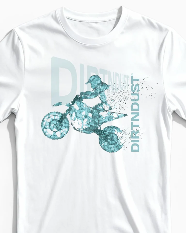 DirtNDust Future Motocross Herrenshirt weiss CloseUp