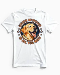 Golden Retriever Is All You Need | Lustiges Hunde Herrenshirt weiss