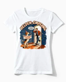 Helden-Empfang | Lustiges Hunde T-Shirt für Damen & unersetzbare Frauchen weiss