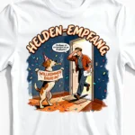 Helden-Empfang | Lustiges Hunde T-Shirt für Herren & unersetzbare Herrchen weiss Close-Up