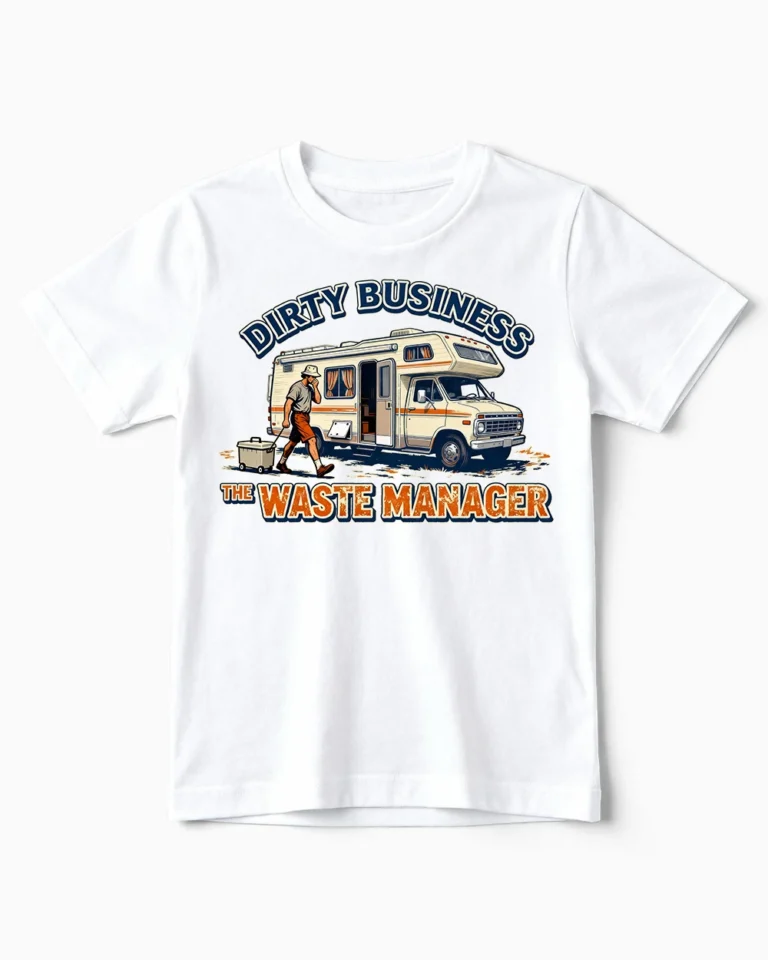 Dirty Business | Lustiges Camping & Vanlife T-Shirt für Kinder & kleine Kassetten-Profis weiss