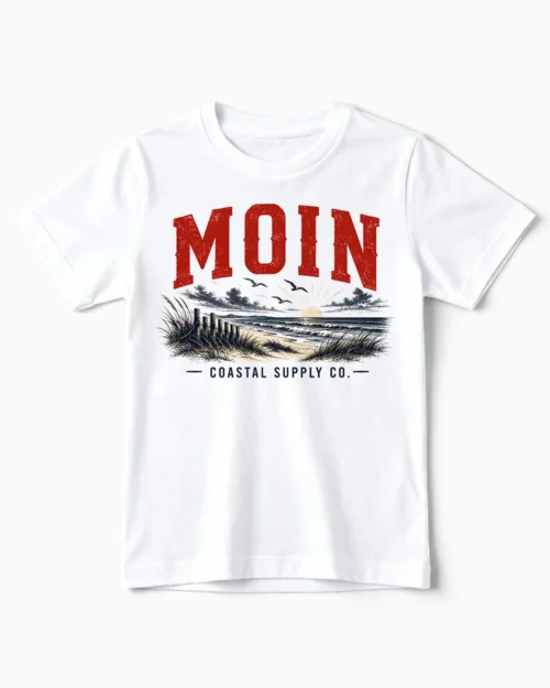 Moin Coastal Supply Co. | Maritimes Nordsee & Küsten T-Shirt für Kinder weiss