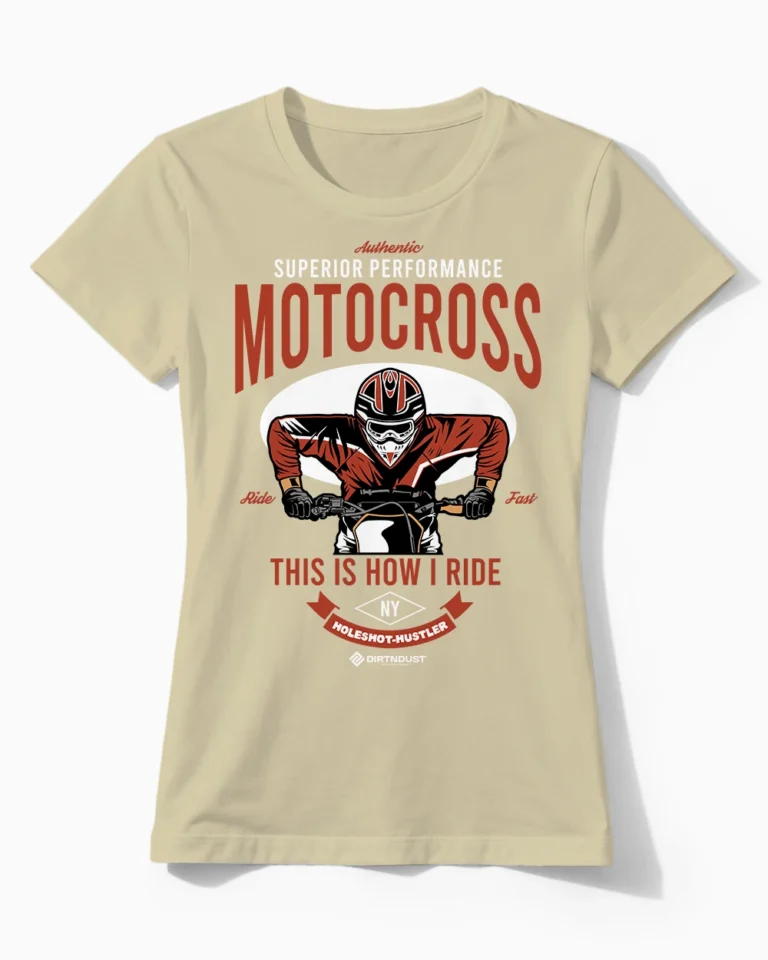 Holeshot Hustler | Motocross & Enduro T-Shirt für Damen & die maximale Power am Start beige