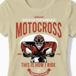 Holeshot Hustler | Motocross & Enduro T-Shirt für Damen & die maximale Power am Start beige Close-Up