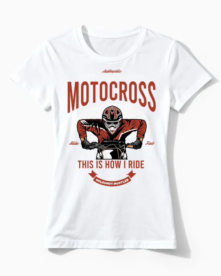 Holeshot Hustler | Motocross & Enduro T-Shirt für Damen & die maximale Power am Start weiss
