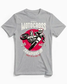 Championship | Das Motocross & Enduro T-Shirt für Herren und den Holeshot am Startgatter graumeliert