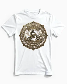 Desert Race | Das Motocross Herrenshirt im kalifornischen Vintage-Emblem Design weiss