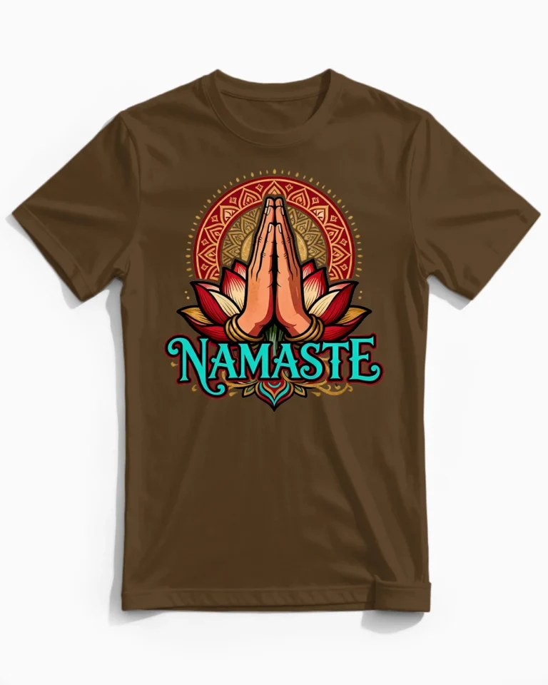 Namaste Lotus Herrenshirt in braun