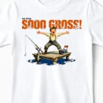 Sooo Gross | Angler Kindershirt weiss Closeup