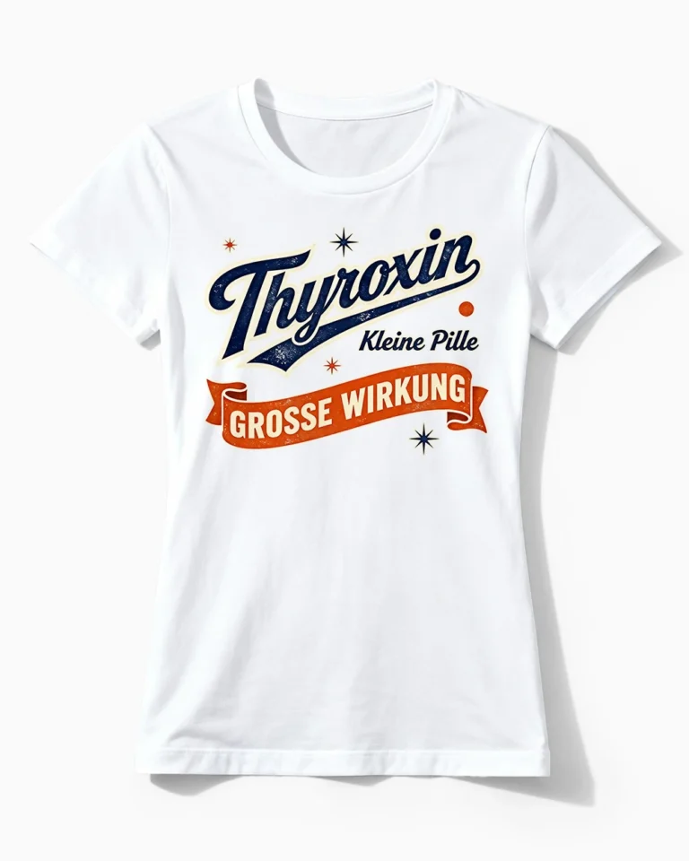 Thyroxin | Lustiges Hashimoto & Schilddrüsen T-Shirt für Damen & Hormonexpertinnen weiss