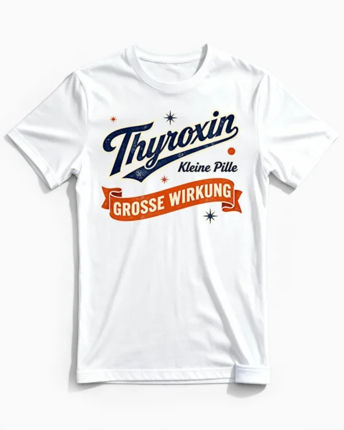 Thyroxin | Lustiges Hashimoto & Schilddrüsen T-Shirt für Herren & Hormonexperten weiss