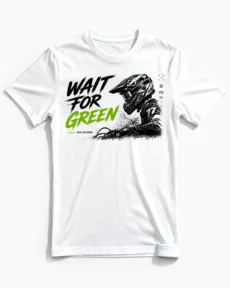 Wait for Green | Motocross & Enduro T-Shirt für Herren weiss