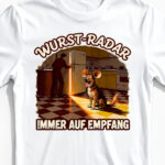 Wurst-Radar | Lustiges Hunde T-Shirt für Herren & echte Spürnasen-Besitzer weiss Close-Up